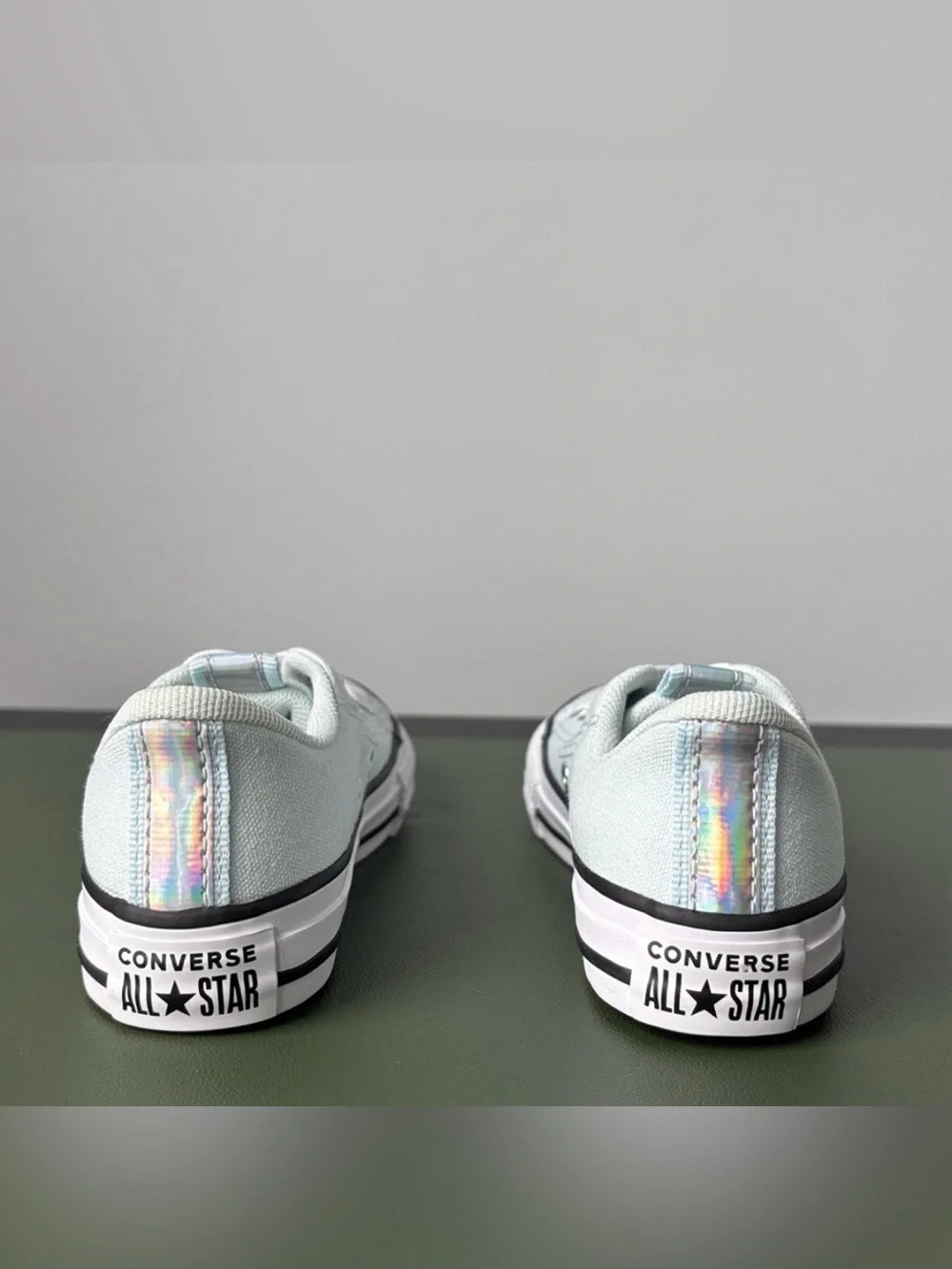 Converse CTAS Rave Ox Kids Slip On Sneakers in Light Mint